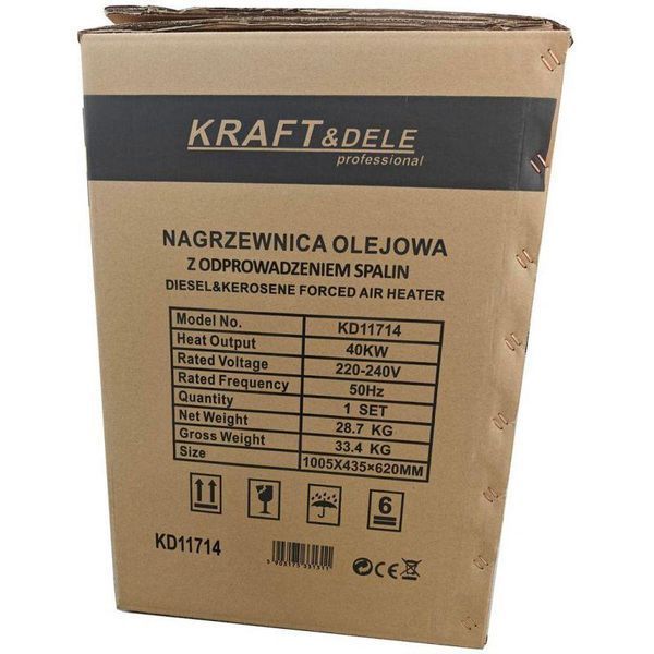 Промышленная дизельная тепловая пушка 40 кВт Kraft&Dele KD11714 мощная дизельная тепловая пушка KD-KD11714 фото