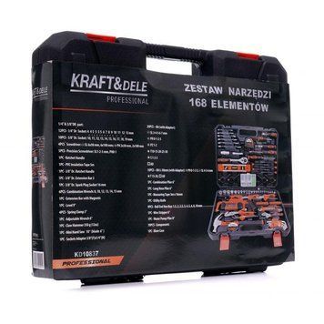 Набор инструментов автомобильный 168 эл. Kraft&Dele KD10837 автомобильный набор инструментов KD-KD10837 фото