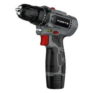 Шурупокрут дриль акумуляторний Forte CD-12BC 12В 1.5Аh Li-ion 2 батареї дриль у кейсі BP-142790 фото