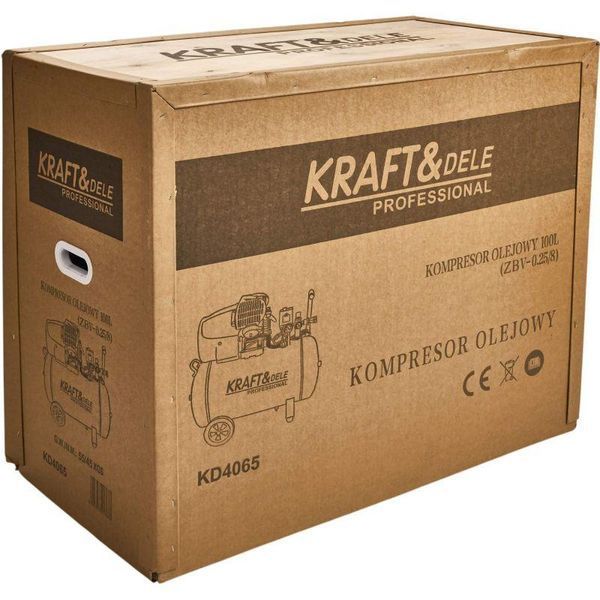 Компрессор масляный 100 л KRAFT&DELE KD4065 компрессор с масляной смазкой компрессор для гаража KD-KD4065 фото