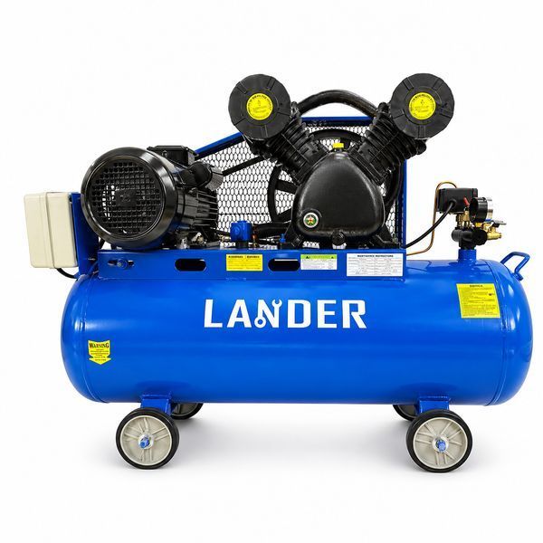 Компресор масляний двоциліндровий LANDER 10 бар 100 л компресор повітряний ремінний компресор масляний для шиномонтажу CAR-LNDR100 фото